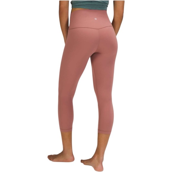 LULULEMON Align Crop 21" Leggings Spiced Chai High Rise Yoga Pant Tights Pink 2 - Picture 11 of 11